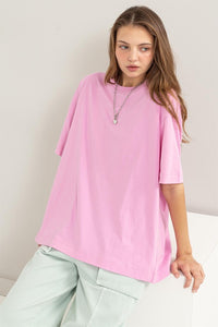 KICK BACK & RELAX OVERSIZED TEE PINK