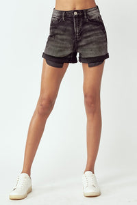 THE LINDEY HIGH RISE ROLLED UP SHORTS