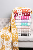 SMILEY PATTERN REVERSIBLE BLANKET