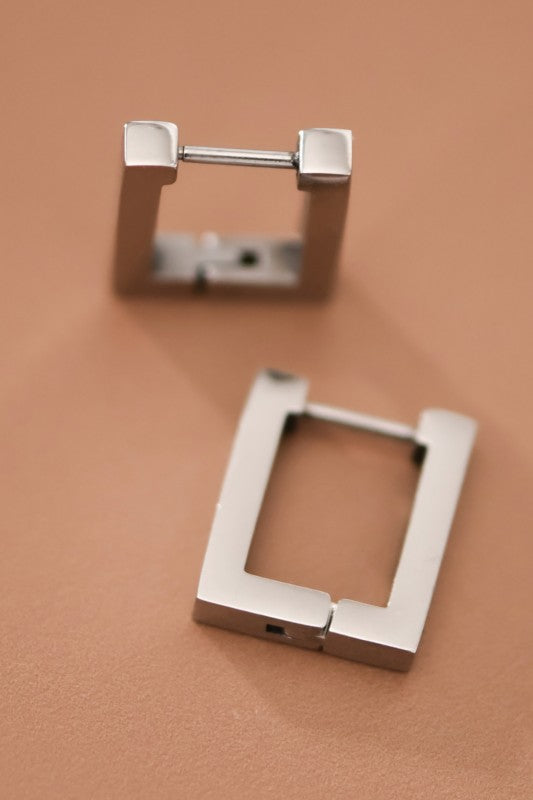 SILVER STAINLESS STEEL HOOPS