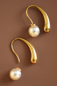 STAINLESS STEEL PEARL HOOPS