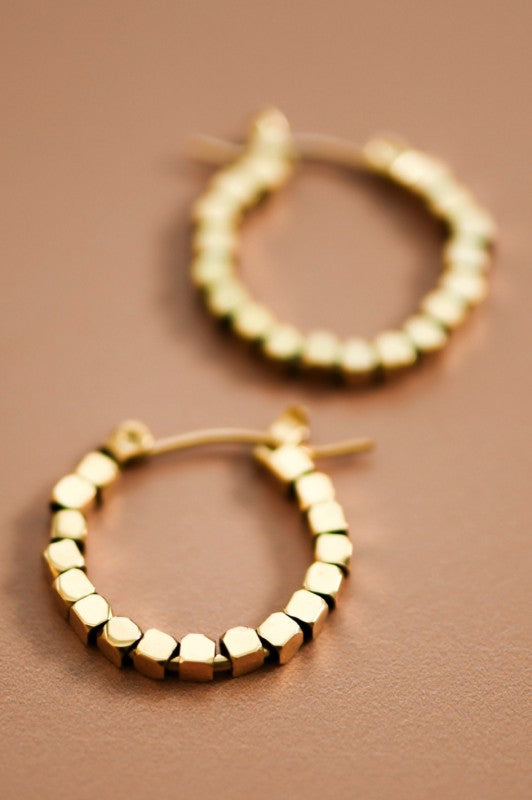 BEADED STAINLESS STEEL HOOPS