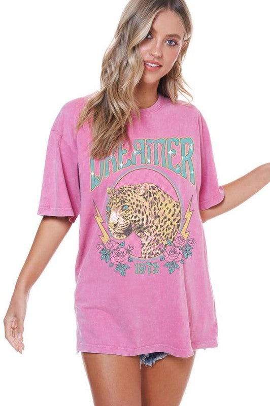 THE DREAMER VINTAGE LEOPARD GRAPHIC TEE