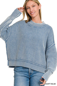 THE ONE & ONLY CROPPED SWEATER IN BLUE