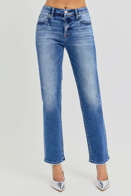 THE TAMI MID-RISE ANKLE TAPERED JEANS