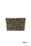 LEOPARD COSMETIC BAG-KHAKI