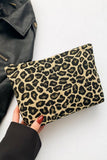 LEOPARD COSMETIC BAG-KHAKI