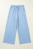 THE HIGH-WAIST WIDE LEG DENIM PANTS