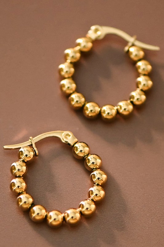 ALL GOLD STAINLESS STEEL HOOPS