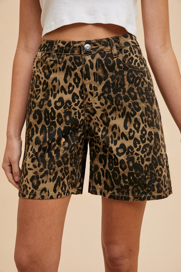 CHEETAH PRINT BERMUDA SHORTS