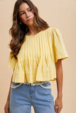 BUTTER PINTUCK TOP