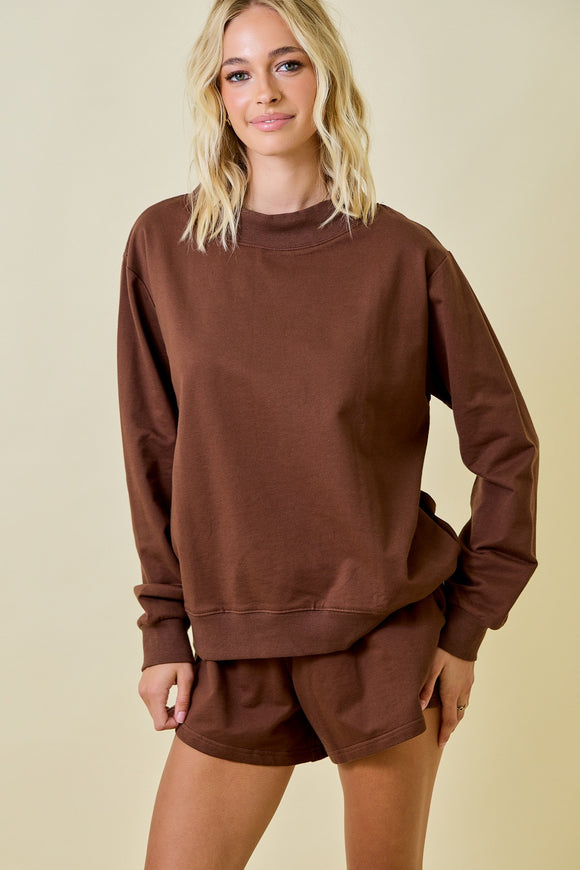 MOCK OVERSIZED SWEATSHIRT