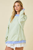 STRIP MOCK NECK TOP