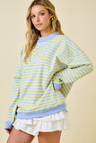 STRIP MOCK NECK TOP