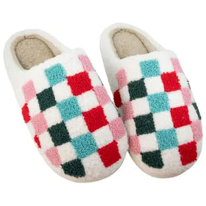 CHECKERED SLIPPERS