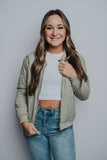 QUILT BOMBER JACKET