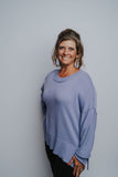 THE DROPPED SHOULDER SWEATER IN LAVENDER