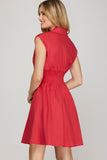 THE COLLARED RED DRESS