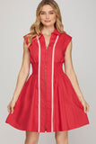 THE COLLARED RED DRESS