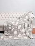 SMILEY PATTERN REVERSIBLE BLANKET