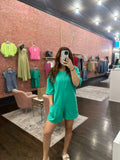DROP SHOULDER KNIT ROMPER