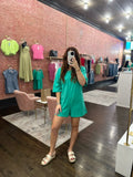DROP SHOULDER KNIT ROMPER