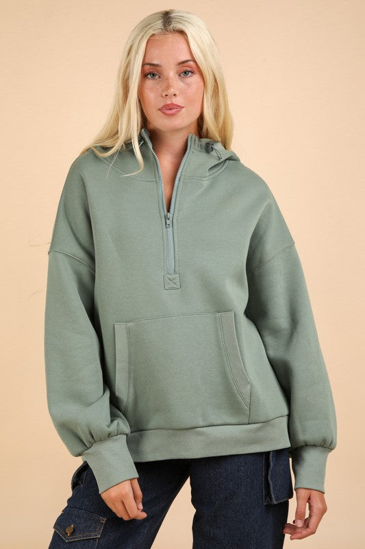 THE LOVING LIFE HALF ZIP HOODIE