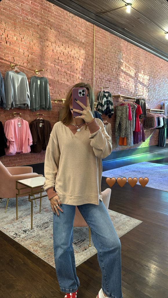 THERMAL OVERSIZED PULLOVER