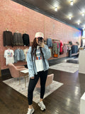 DENIM JACKET WITH BACK PLEAT
