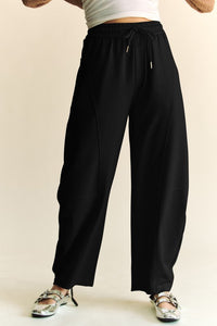 BARREL PANTS IN BLACK