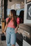 RUFFLE IT UP TOP IN PINK