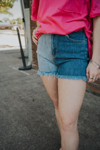 TWO-TONE HIGH-RISE SHORTS