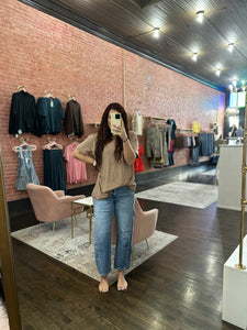 HIGH RISE BARREL JEANS