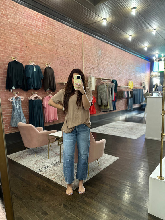 HIGH RISE BARREL JEANS
