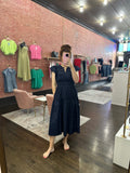 THE NAVY FLUTTER DRESS