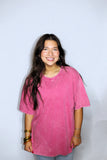 THE WASHED TEE IN ASH PINK
