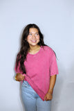 THE WASHED TEE IN ASH PINK