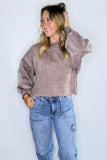 THE SHORT & SWEET PULLOVER IN MOCHA