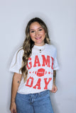 FOOTBALL GAME TEE IN RED