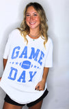 FOOTBALL GAME DAY TEE IN ROYAL