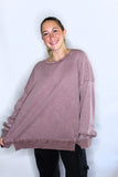 ROSE TAUPE WASHED TOP