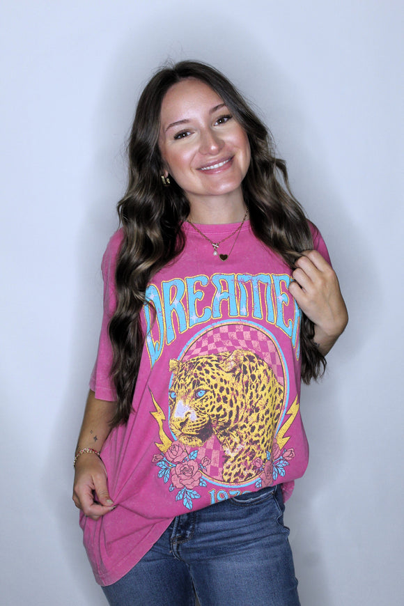 THE DREAMER VINTAGE LEOPARD GRAPHIC TEE