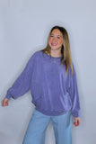 RELAXED CREW NECK SWEATSHIRT IN DUSTY INDIGO