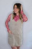 WANDER AWAY DRESS IN ASH MOCHA