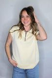 HALF ZIP UP IN CREAM