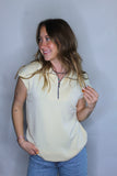 HALF ZIP UP IN CREAM