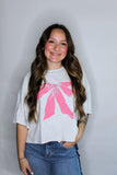 BOW GRAPHIC CROP TOP