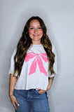 BOW GRAPHIC CROP TOP