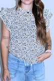 SPOTTED FLUTTER TOP