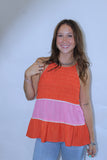 COLORBLOCK HALTER TOP